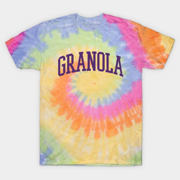 Granola Tie Dye Crunchy Mom Hippie Vegan T-Shirt by PodDesignShop